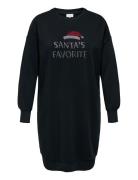 Carsanta Xmas L/S O-Neck Sweat Dress Jrs ONLY Carmakoma Black