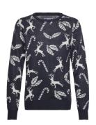Jjxmas Andrew Knit Crew Neck Jnr Jack & J S Navy