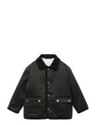 Waxed-Effect Parka Mango Khaki