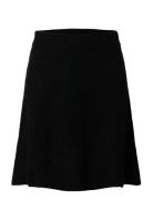Slflulu Brushed Hw Knit Skirt Selected Black