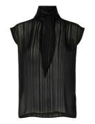 Slfmargrethe Sl Tie Top Ex Selected Black