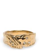 Sol Organic Shaped Crystal Ring Gold-Plated Pilgrim Gold