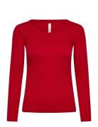Top Ls Crew Rib Cotton Hunkemöller Red