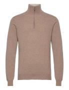 Man Half Zip Davida Cashmere Beige