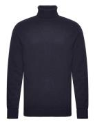 Man Chunky Roll Neck Sweater Davida Cashmere Navy
