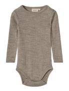 Wool Silk Body L/S Lucca Wheat Khaki