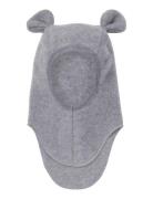 Balaclava Ears Wool Fleece Huttelihut Grey