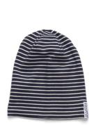 Topline Fleece Cap Navy Beige Stripe Geggamoja Navy