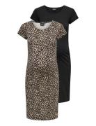 Olmlovely Life S/S Dress 2-Pck Noos Only Maternity Black