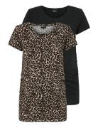 Olmlovely Life S/S Ck Aoptop2Pck Noos Only Maternity Black