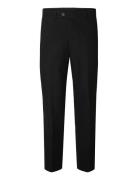 Slh196-Straight Terry Wool Blnd Pnt Noos Selected Black