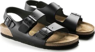 Birkenstock Unisex Milano Natural Leather Regular Black