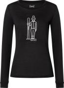 super.natural Women's Skianto Long Sleeve Jet Black/Silver