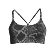 Women's Strappy Sports Bra Grey Snake