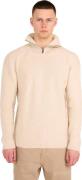 Men's 1/2 Neck Zip Merino Wool Rib Knit Kelp