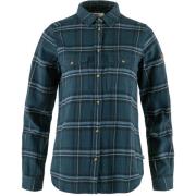 Fjällräven Women's Övik Heavy Flannel Shirt Indigo Blue-Dark Navy