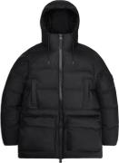 Rains Unisex Alta Long Puffer Cargo Jacket W3T4 Black