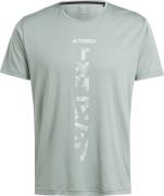 Adidas Men's Terrex Agravic Trail Running T-Shirt Silver Green