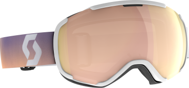 Scott Faze II Goggle  White/Soft Pink - AMP Rose Chrome