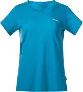 Bergans Women's Rabot Emblem Wool Tee Aqua Lagoon
