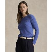 Polo Ralph Lauren Cableknit Wool-cashmere Sweater Kvinde Dockside Blue...