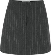 Soft Rebels Sremery Skirt Kvinde Dark Grey Melange Korte Nederdele Str...