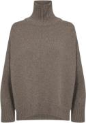 Levete room Lrperle 3 Kvinde L9852 - Taupe Gray Melange Sweaters Str S...