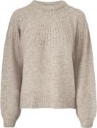 Modström Truce Oneck Kvinde Beige Melange Sweaters Str L - hos Magasin