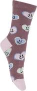 Melton Happy Hearts Socks Str 27/30 - Grape Shake Strømper Bomuld hos ...