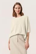 Soaked in Luxury Sltuesday Jumper Kvinde Whisper White Sweaters Casual...