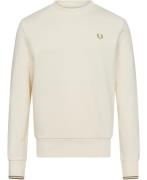 Fred Perry M7535 Mand Ecru/warm Stone Sweatshirts Str L - Bomuld hos M...