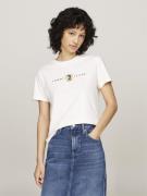 Tommy Hilfiger TJW REG Crest Linear TEE EXT Kvinde Ancient White Kortæ...