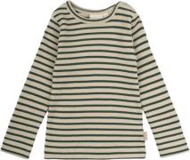 PETIT PIAO Tshirt L/S Modal Striped Str 80 cm - Emerald Green/dar Lang...