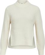 Object Objtopas OZ L/S Knit Pullover CC1 A Kvinde White Sand Toppe Str...