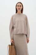 InWear Kayllaiw Pullover Kvinde Sandy Grey Melange Sweaters Str L - ho...