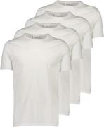 Lindbergh 4PK Basic tee S/S Mand Hvid Kortærmede T-shirts Relaxed Fit ...