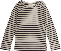 PETIT PIAO Tshirt L/S Modal Striped Str 80 cm - Indigo Plum/dark Langæ...