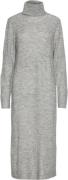 Pieces Pcjuliana LS Rollneck Knit Dress NO Kvinde Grå Midi Kjoler Regu...