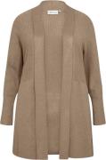 Wasabiconcept Curvy Wasamanda 2 Cardigan Mørk Sand Kvinde 98404 Mørk S...