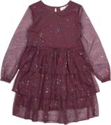 The New Tnmillie L_S Dress Str 110-116 cm/5-6 år - Crushed Berry Kjole...