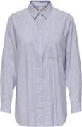 ONLY Onlmaggie L/S Check Shirt WVN Kvinde Bright White/blue Langærmede...