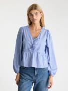 Neo Noir Esmée Stripe Blouse Kvinde Blue Langærmede Bluser Str 40 - ho...