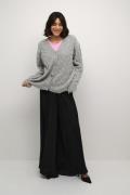 Kaffe Kamalene Knit Cardigan Kvinde Grey Melange Cardigans Str L - hos...