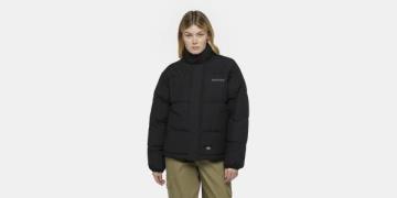 Dickies Scobey Puffer Jacket W Black Kvinde Black Overgangsjakker Str ...