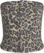 JJXX Jxsarah Tinga LEO Slim TOP PNT Kvinde Cornstalk/leopard Toppe Sli...