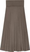 Moshi Moshi Mind Gracious Skirt Kvinde Dark Taupe Midi Nederdele Str S...