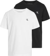 Calvin Klein 2pack Monogram TOP Kvinde White / Black Toppe Str 8 - hos...