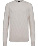 BOSS Helfredo Mand Open White Sweaters Str L - hos Magasin