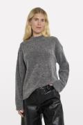 Envii Enada LS Knit 7216 Kvinde Dark Grey Mel Sweaters Str L - hos Mag...