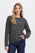 Fransa Frelise PU 2 Kvinde Charcoal Melange Sweaters Regular Fit Str L...